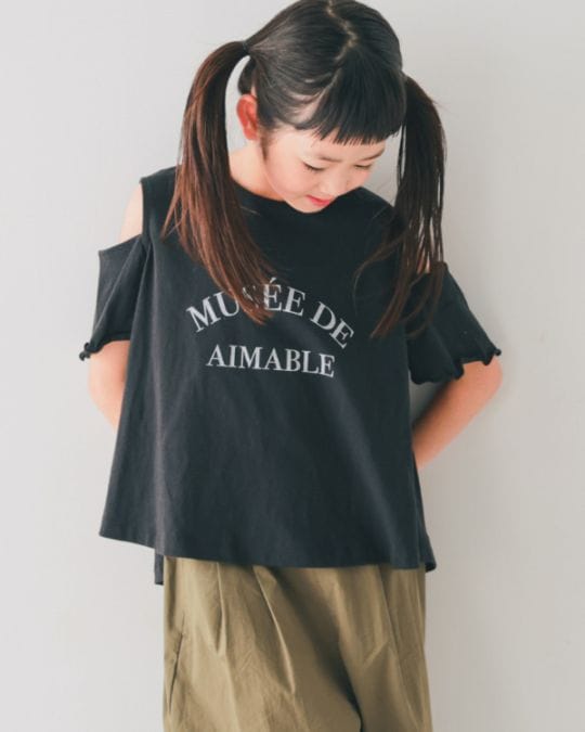 【エヌエイチティー】オフショルダー Tシャツ / ラベンダー