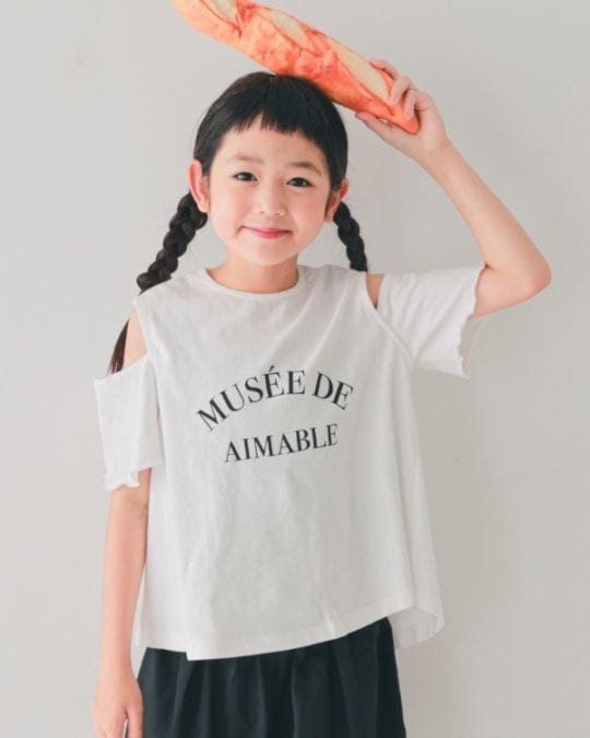 【エヌエイチティー】オフショルダー Tシャツ / ラベンダー