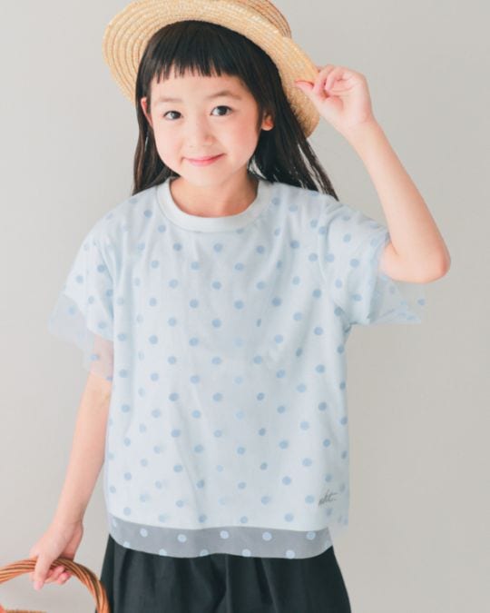 【エヌエイチティー】ドットチュール Tシャツ / オフホワイト