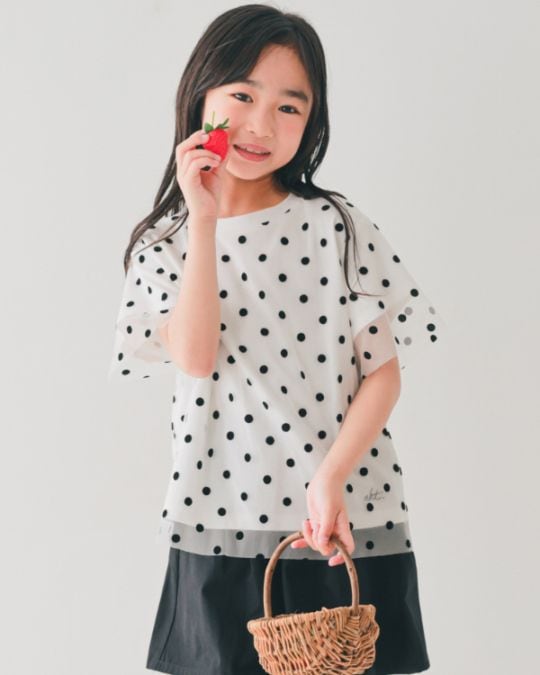 【エヌエイチティー】ドットチュール Tシャツ / オフホワイト