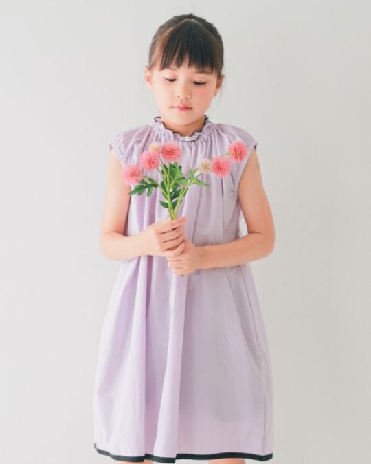 【エヌエイチティー】ギャザー ワンピース / ラベンダー