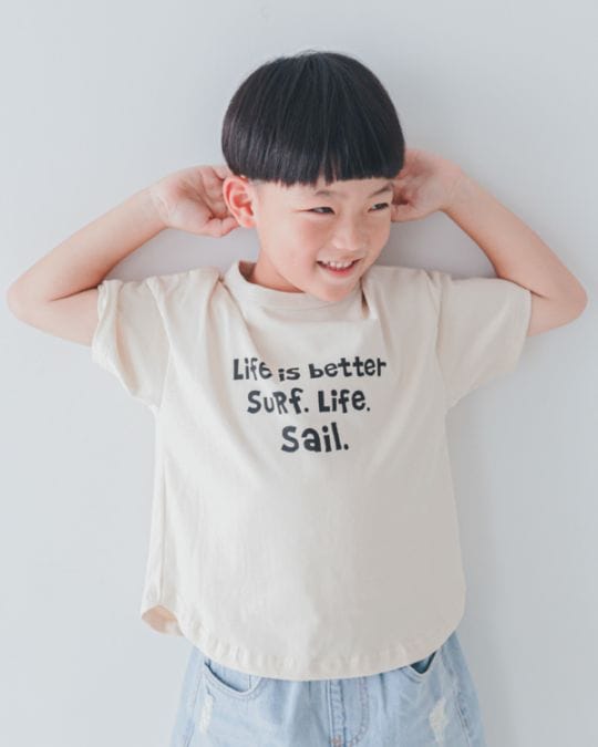 【セカンド】SALING CREW Tシャツ / アイボリー