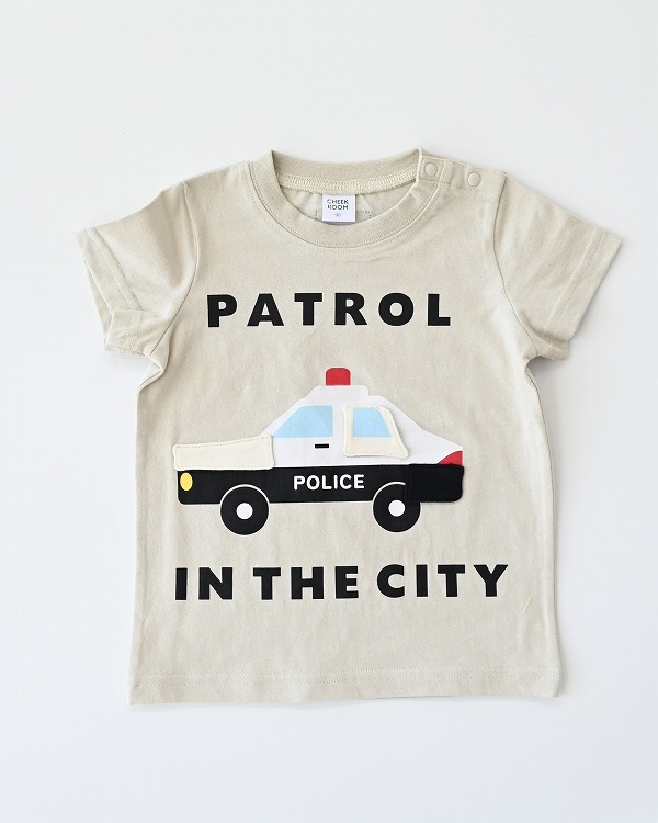 【チークルーム】パトカー Tシャツ / アイボリー  