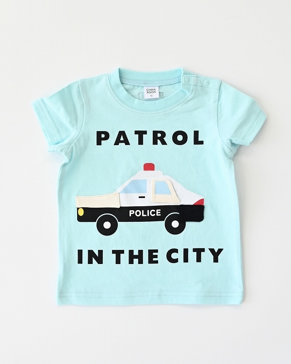 【チークルーム】パトカー Tシャツ / オレンジ  