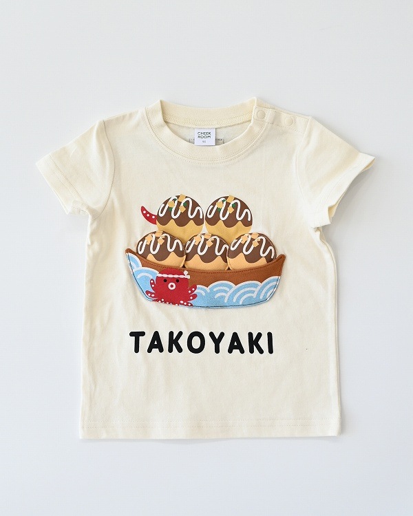 【チークルーム】たこ焼き Tシャツ / イエロー  