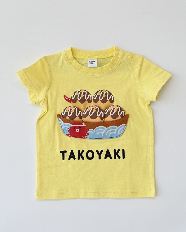 【チークルーム】たこ焼き Tシャツ / オレンジ  