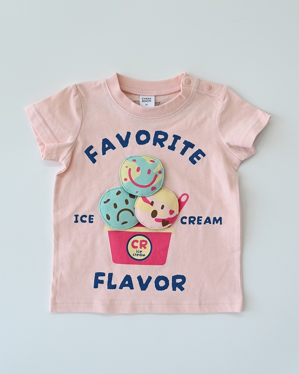 【チークルーム】トリプルアイス Tシャツ / ピンク  