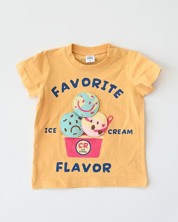 【チークルーム】トリプルアイス Tシャツ / オレンジ  
