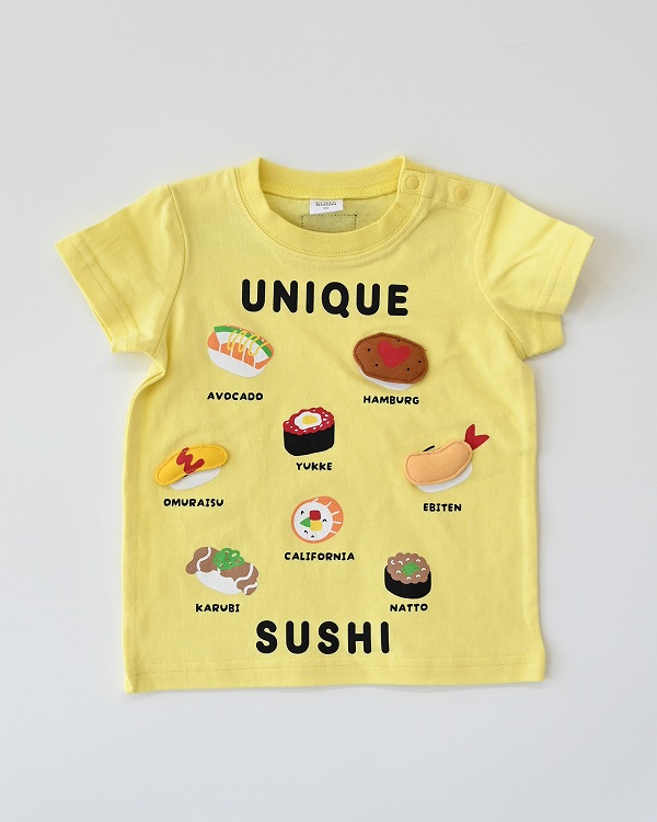 【チークルーム】ユニーク寿司 Tシャツ / ピンク  
