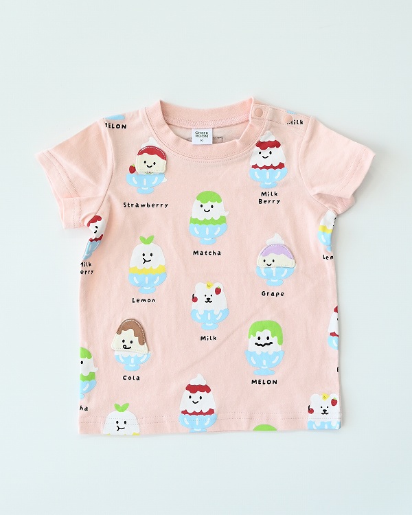 【チークルーム】おばけかき氷 Tシャツ / イエロー  