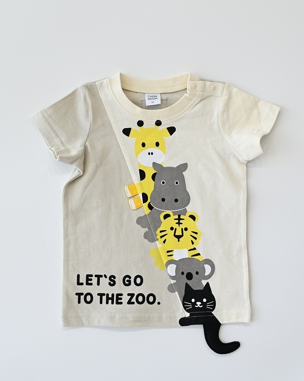 【チークルーム】アニマルズ Tシャツ / アイボリー  