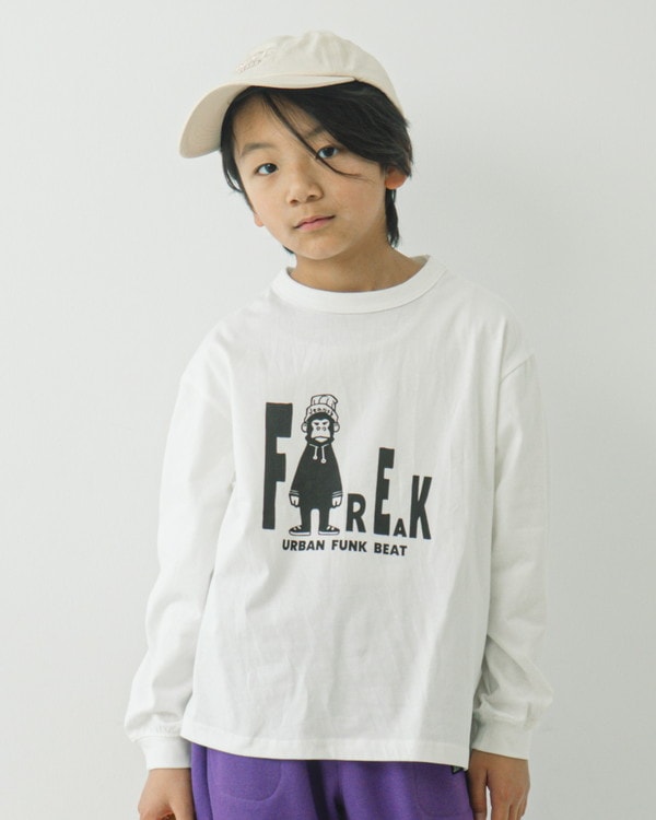 【ジーンズベー】FREAK GORILLA ロングTシャツ / オフホワイト