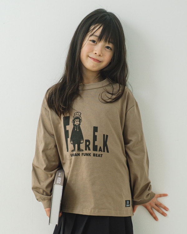 【ジーンズベー】FREAK GORILLA ロングTシャツ / ベージュ