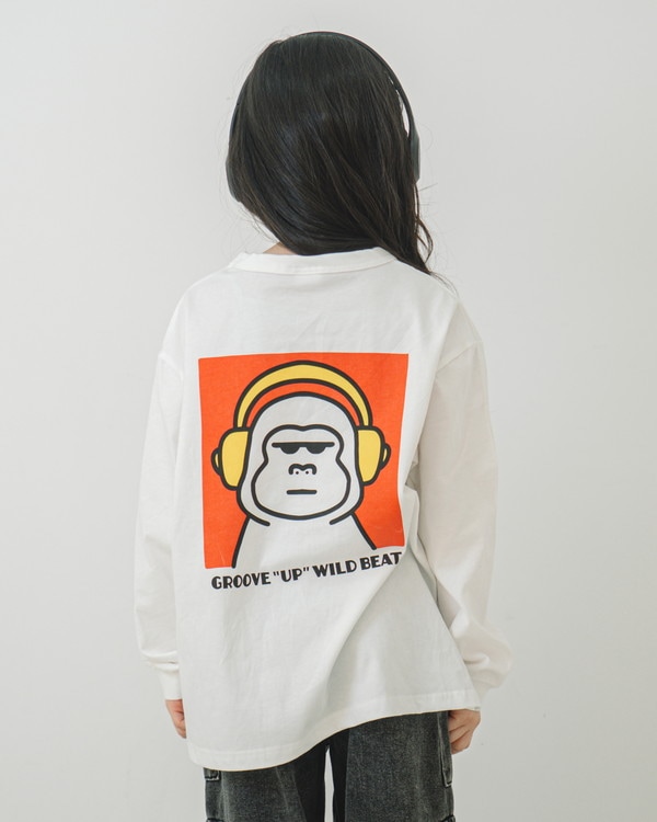 【ジーンズベー】TUNES GORILLA ロングTシャツ / オフホワイト 
