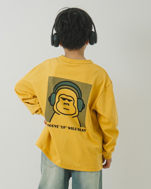 【ジーンズベー】TUNES GORILLA ロングTシャツ / マスタード 