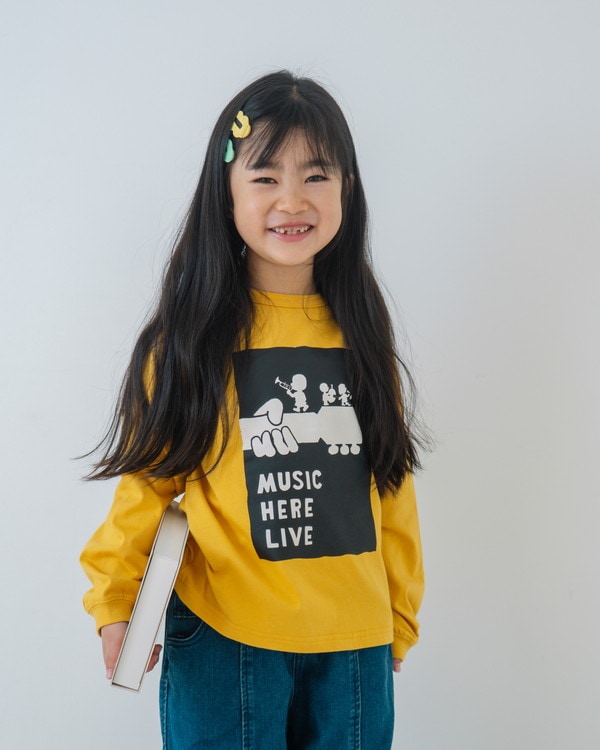 【セカンド】MUSIC ロングTシャツ / マスタード  