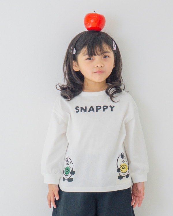 【ニコフラート】キウイポケット ロングTシャツ / オフホワイト 