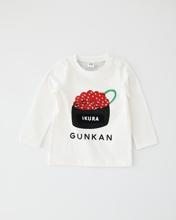 【チークルーム】いくら ロングTシャツ / オフホワイト