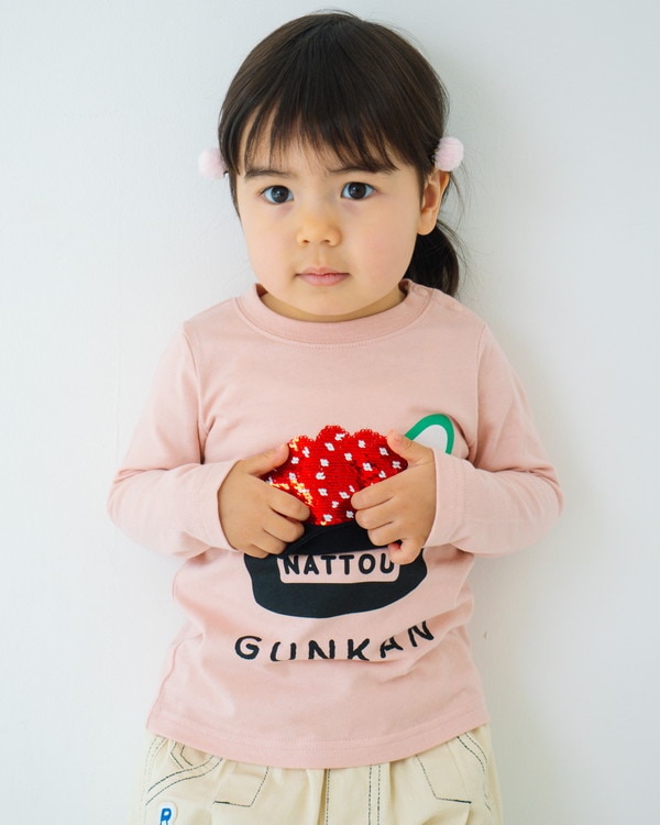 【チークルーム】いくら ロングTシャツ / ピンク 