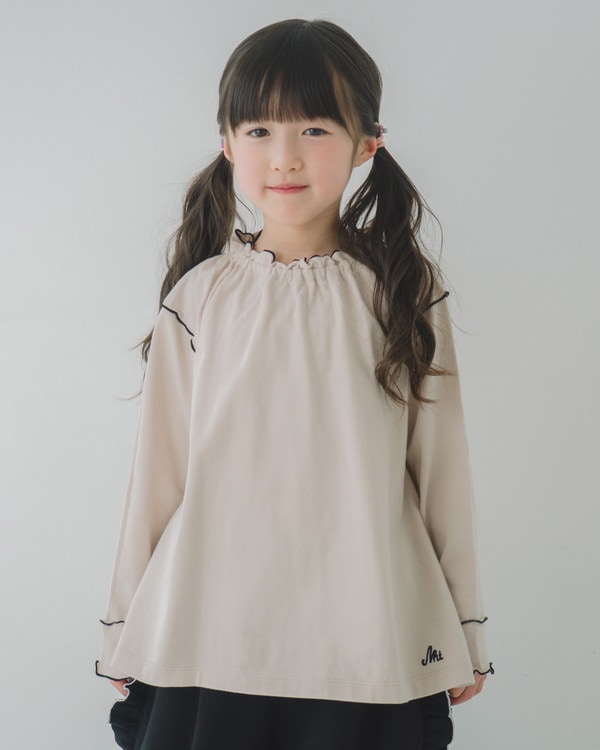 【エヌエイチテー】メロー ロングTシャツ / アイボリー 