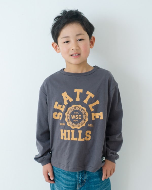 【ゼロスタンダード】SEATTEL ロングTシャツ / チャコールグレー 