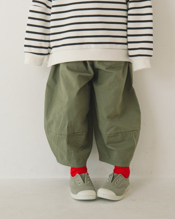 【ニコフラ】バルーン ロングパンツ / カーキ (８月下旬頃入荷予定)