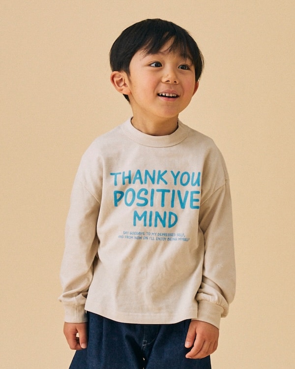 【フォブ】POSITIVE MIND L/S Tシャツ / サンド 