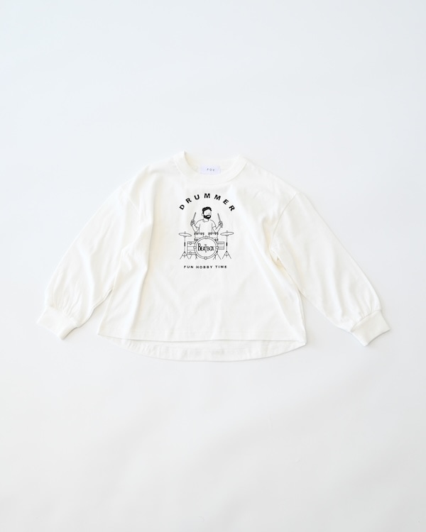 【フォブ】DRUMMER L/S Tシャツ / ホワイト