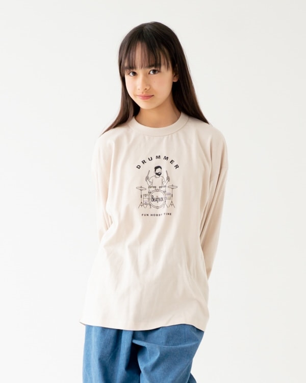 【フォブ】DRUMMER L/S Tシャツ / サンド 