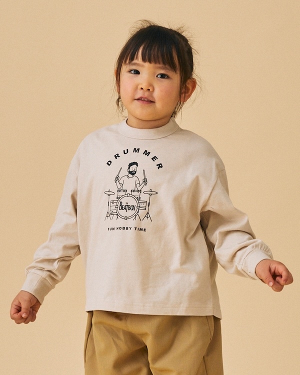 【フォブ】DRUMMER L/S Tシャツ / サンド 