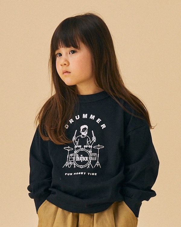 【フォブ】DRUMMER L/S Tシャツ / ブラック 