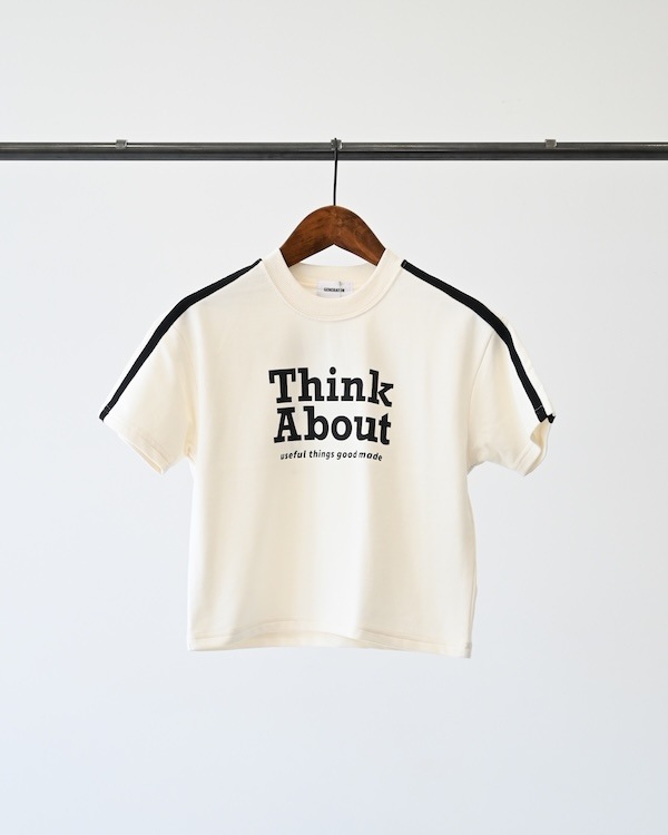 【ジェネレーター】Think About 袖ラインプルオーバー / ホワイト