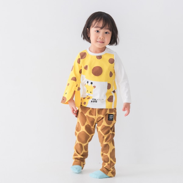 【25FW】きりんの親子 ロングTシャツ / オフホワイト