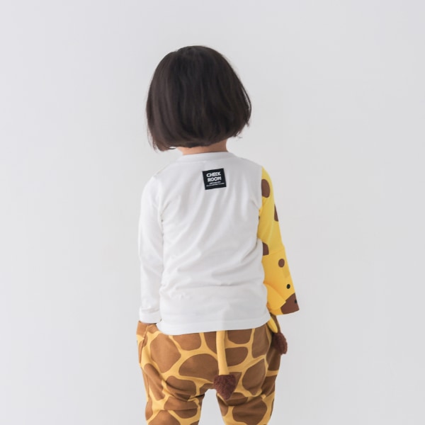 【25FW】きりんの親子 ロングTシャツ / オフホワイト