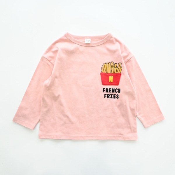 【25FW】ポテトポケット ロングＴシャツ / ピンク