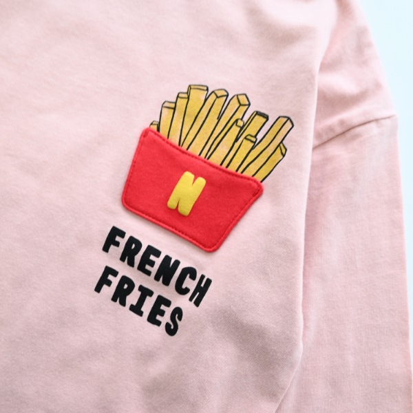 【25FW】ポテトポケット ロングＴシャツ / ピンク