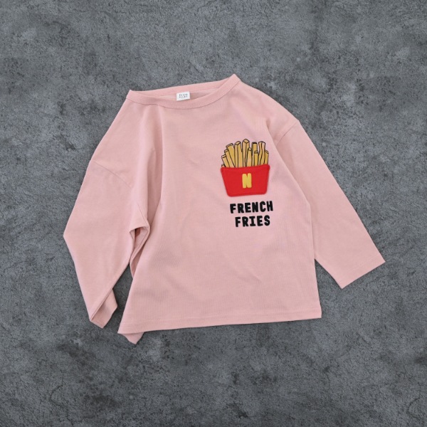 【25FW】ポテトポケット ロングＴシャツ / ピンク
