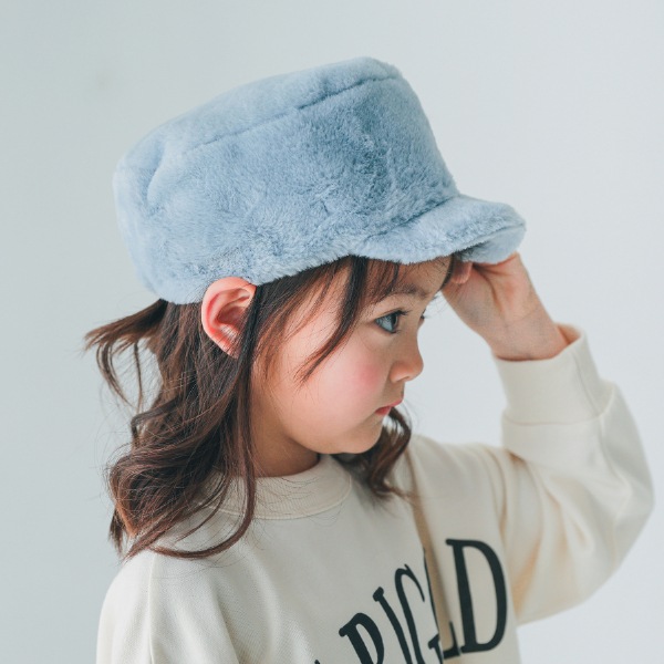 【25FW】ファー キャップ / サックス