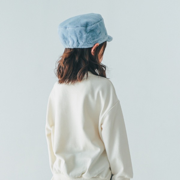 【25FW】ファー キャップ / サックス