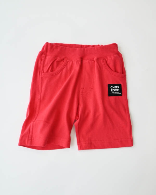 【26PS】パンダハーフパンツ / レッド