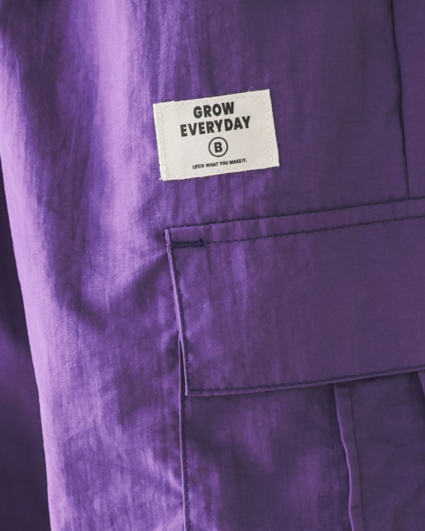 【26PS】カーゴナイロンロングパンツ / パープル