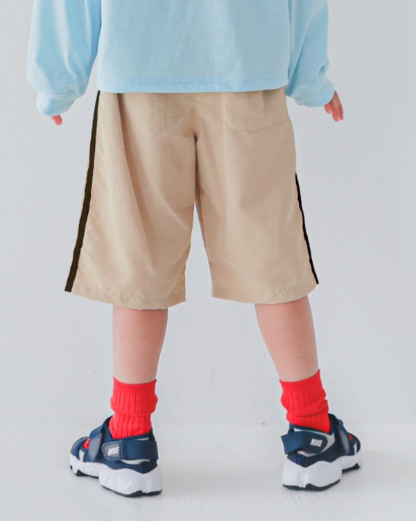 【26PS】ラインハーフパンツ / ベージュ