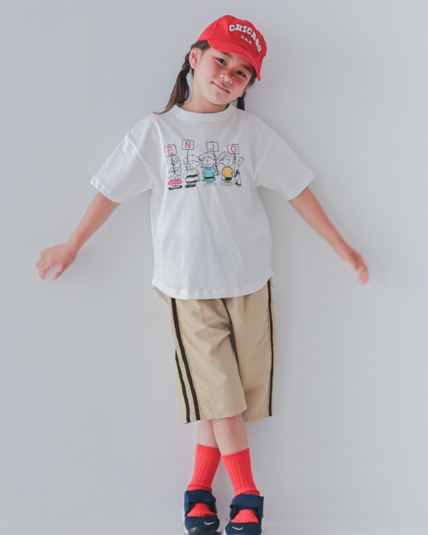 【26PS】ラインハーフパンツ / ベージュ