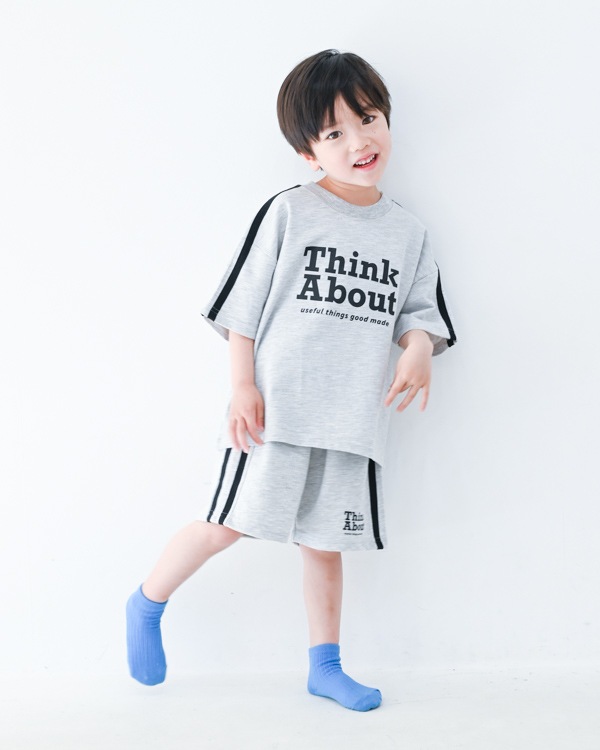 【ジェネレーター】Think About 袖ラインプルオーバー / 杢グレー