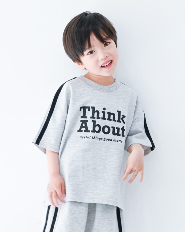 【ジェネレーター】Think About 袖ラインプルオーバー / 杢グレー