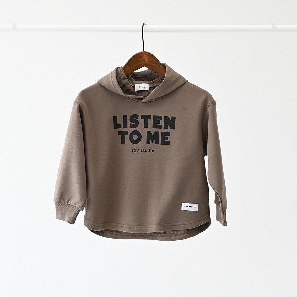 【25FW】LISTEN TO ME パーカー / アッシュグレー