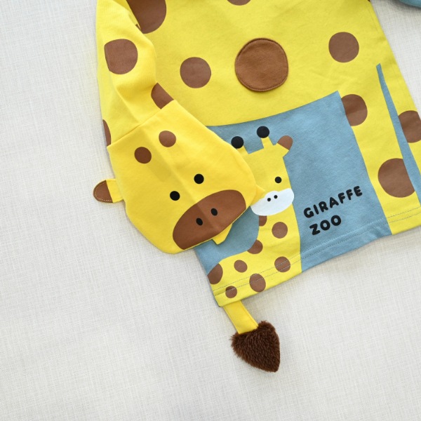 【25FW】きりんの親子 ロングＴシャツ / ブルー