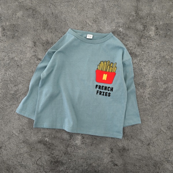 【25FW】ポテトポケット ロングＴシャツ / ブルー