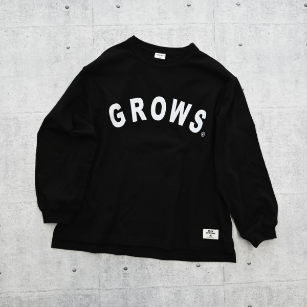 【25FW】GROWS ロングＴシャツ / ブラック