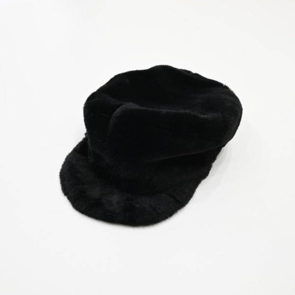 【25FW】ファー キャップ / ブラック